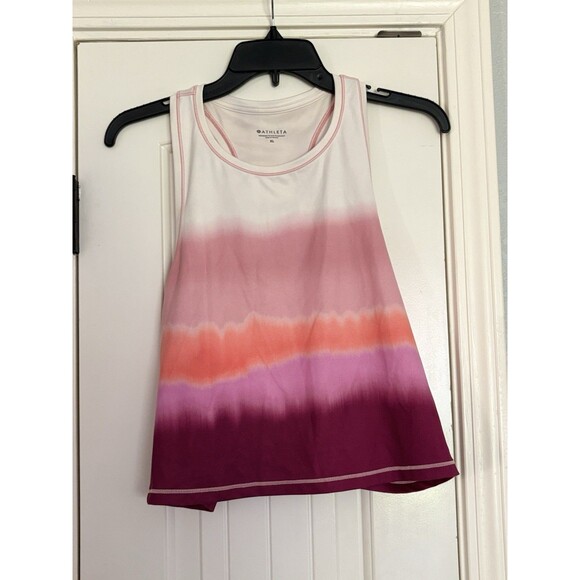 Athleta Tops - Athleta Racerback Tank Top Womens XL Purple Dip Die Ombre Yoga Casual Workout